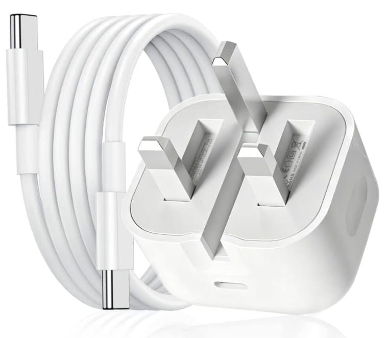 iPhone 17 16 15 Charger,Fast Charger USB C to C Cable and Plug UK 20W