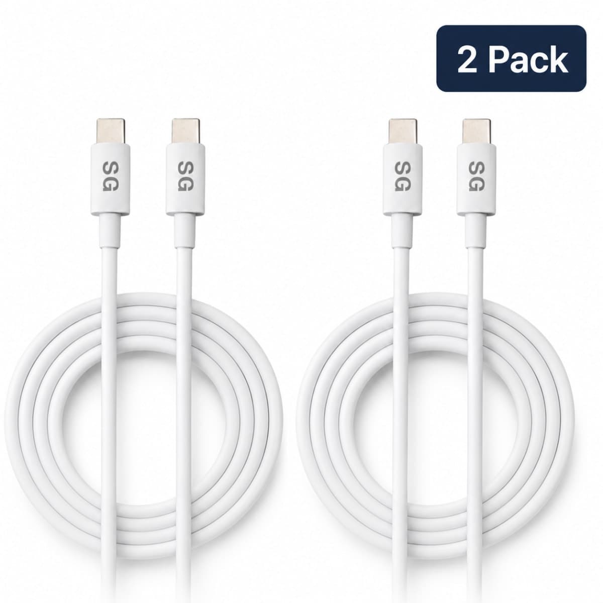 SMARTGEAR 100W USB-C Cable 2m | E-Marker Fast Charging Type C 2Pack