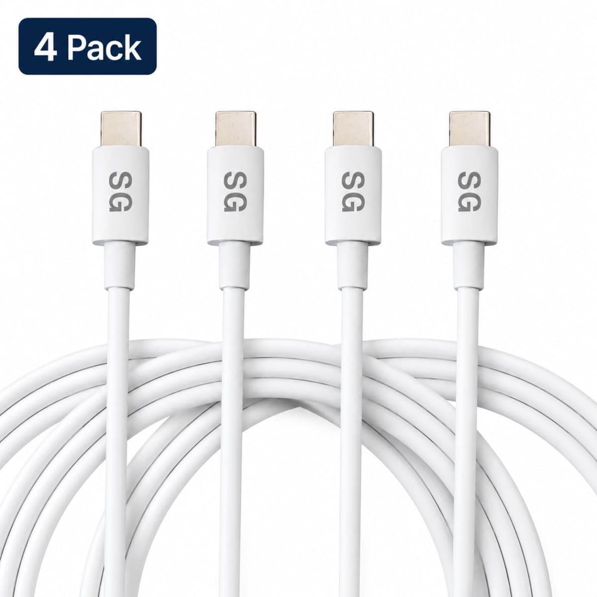 SMARTGEAR 100W 4Pack USB-C Cable 2m | E-Marker Fast Charging Type C
